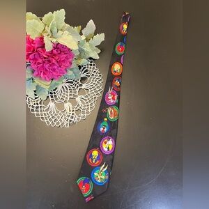 Looney Tunes Mania Vintage 90s Necktie Men's 1993 Bugs Bunny Taz Tweety Daffy